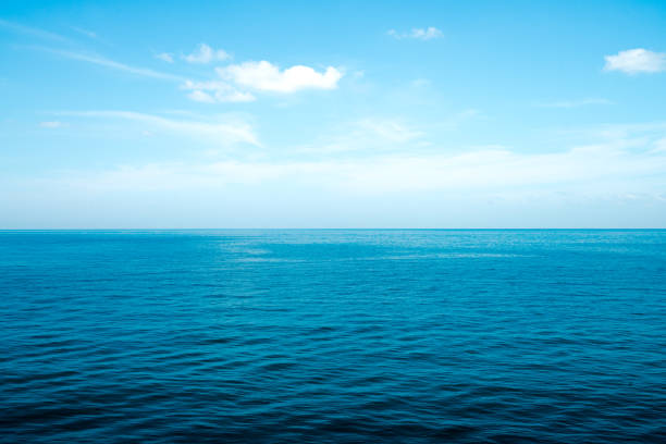 istock The front view in the morning sky is bright blue with clear white clouds. 1281462903