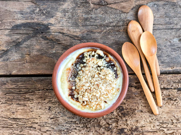istock baked rice pudding that is traditional Turkish dessert on table 1281464821