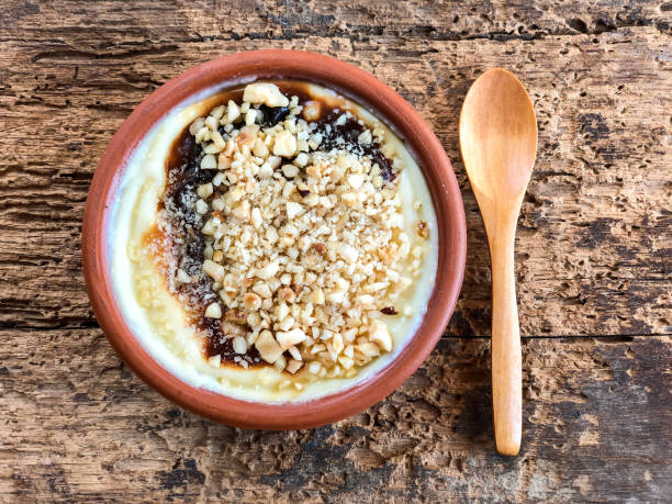 istock baked rice pudding that is traditional Turkish dessert on table 1281464883
