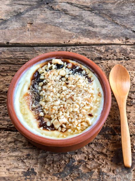 istock baked rice pudding that is traditional Turkish dessert on table 1281464898