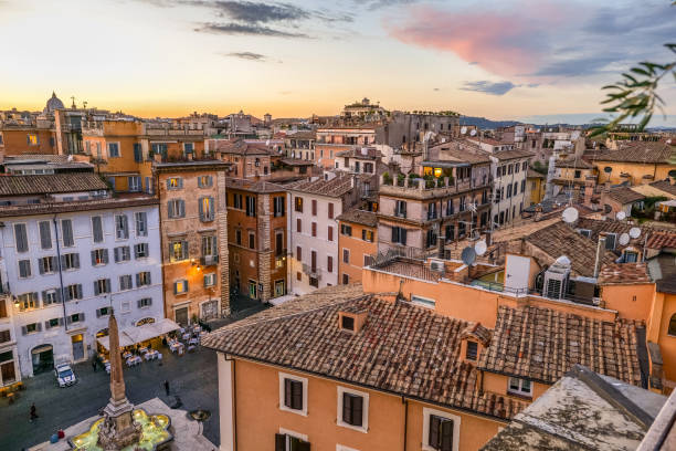 istock A sunset light view from the rooftops of Piazza della Rotonda in Rome 1281466149