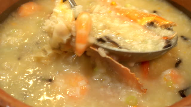 Shrimp and crab congee