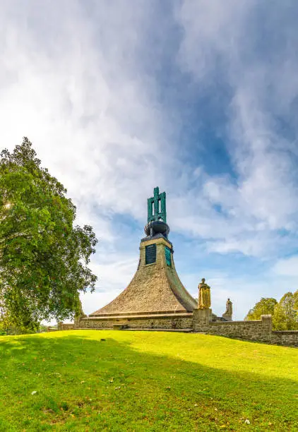 Monument of peace (Mohyla miru in czech speak) - in memory battle of Slavkov (Austerlitz) battleground during Napoleonic wars in 1805. South Moravia region, Czech Republic.