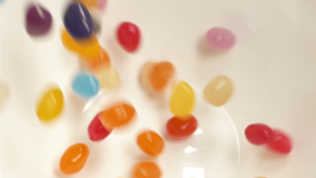 Jelly Beans Poured Into Bowl For Party
