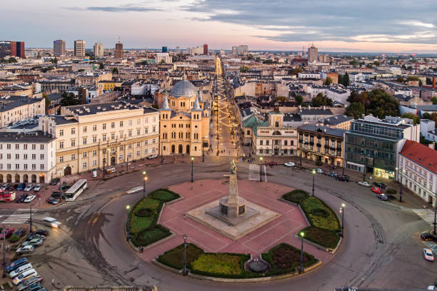 город лодзь, польша. - lodz стоковые фото и изображения