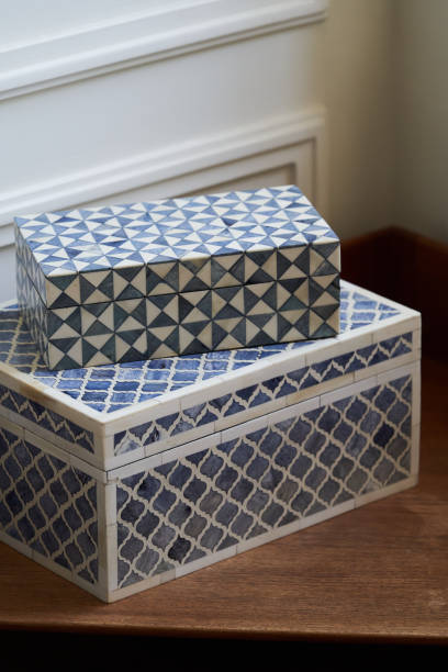 istock Vintage jewelry boxes for home interior decor 1281487644