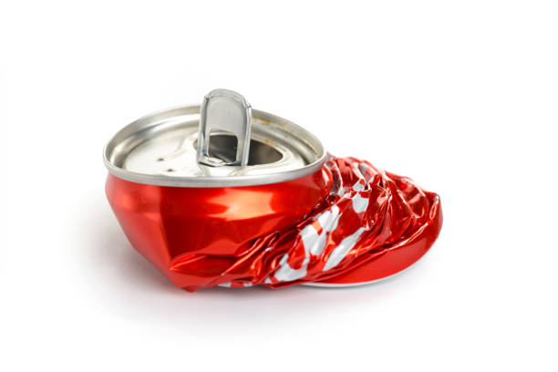 istock Crimped aluminum can isolated on white background 1281488616