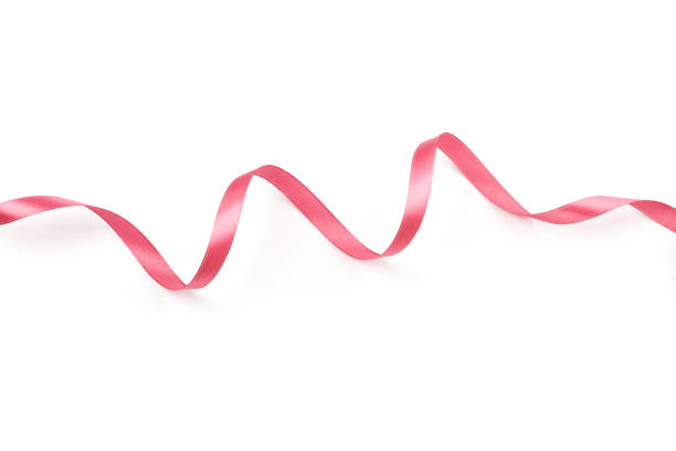 istock beautiful pink satin curly ribbon isolated on white background 1281488649
