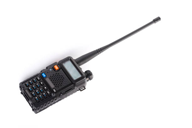 walkie-talkie Radio communication device isolated on white background