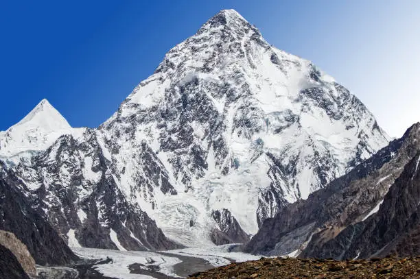 K2 the second highest peak on the earth situated in the Gilgit-Baltistan region of Pakistan