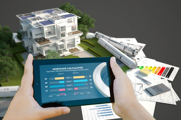 istock Mortgage calculator app new construction c 1281489853