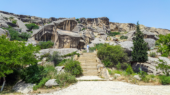 In May 2015, tourists were visiting Qobustan national park in Azerbaijan