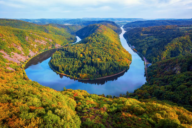 istock River Saar loop in Mettlach, Saarland, Germany 1281492623