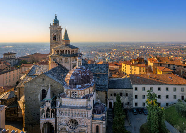 istock Panorama of Bergamo Old Town, Italy 1281492906