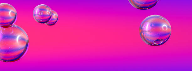 istock Abstract Flying Spheres Background, Iridescent Colors 1281493751