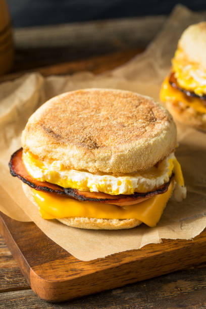 istock Homemade Egg English Muffin Sandwich 1281495601