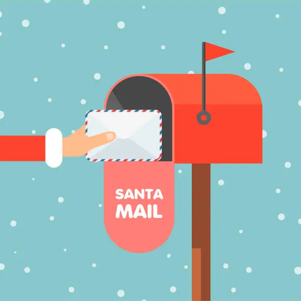 Vector illustration of Letter to Santa Claus.