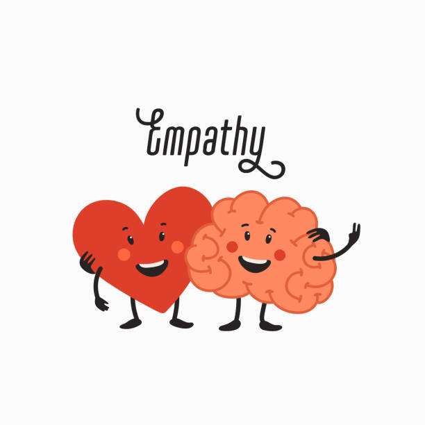 ilustrações, clipart, desenhos animados e ícones de empatia. trabalho em equipe de coração e cérebro - creative thinking audio