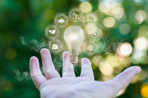 istock Concept of alternative sources of electricity. 1281498358