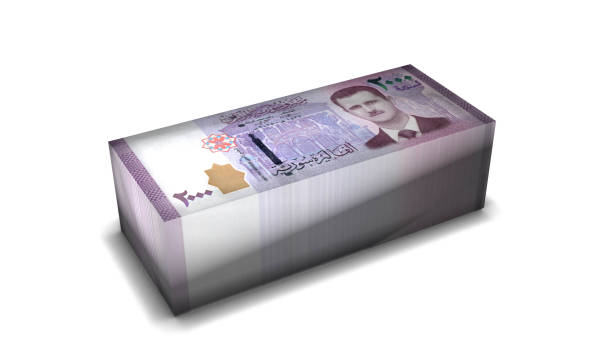 istock 3D Stack Banknote of 2000 Syria Pound Money 1281498762