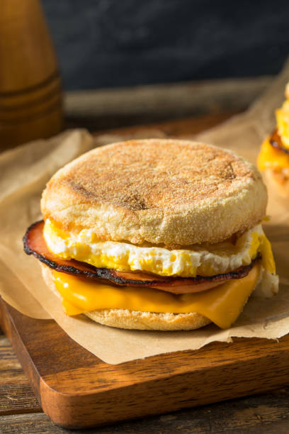 istock Homemade Egg English Muffin Sandwich 1281499498