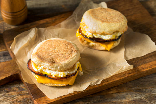 istock Homemade Egg English Muffin Sandwich 1281499996