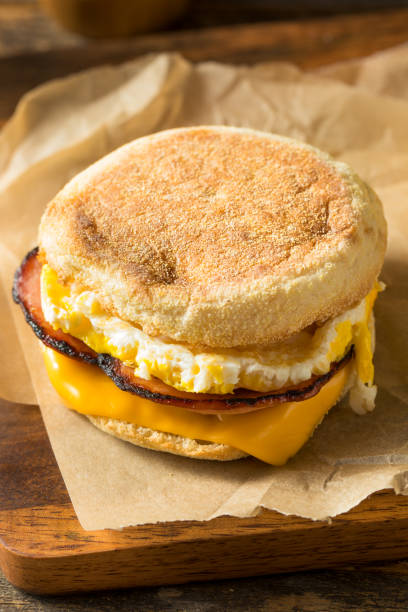 istock Homemade Egg English Muffin Sandwich 1281501044