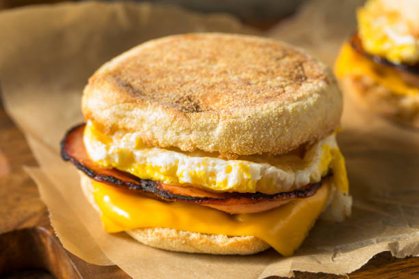 istock Homemade Egg English Muffin Sandwich 1281502089