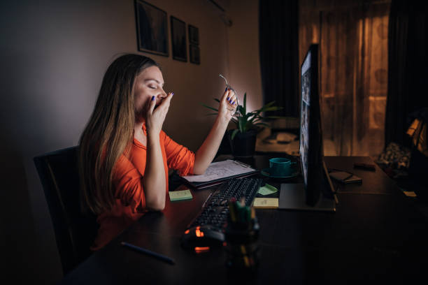 istock Tired of late night work 1281503031