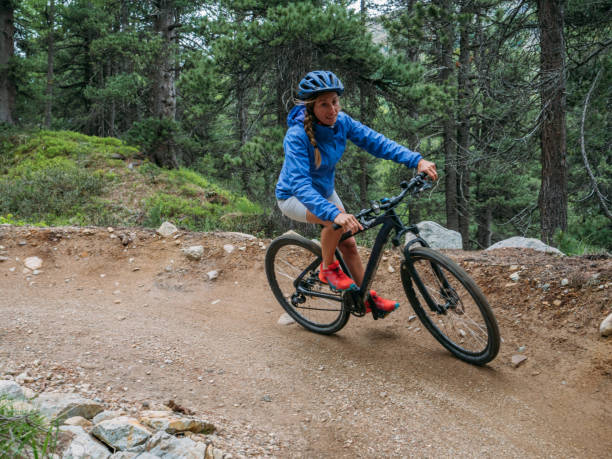 istock Mountain biker on flow trail, Switzerland 1281504623