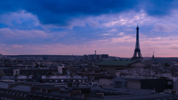 istock Paris and its Eiffel Tower - Overview from the top 1281504676