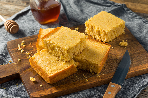 Sweet Homemade Corn Bread Ready to Eat