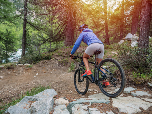istock Mountain biker on flow trail, Switzerland 1281505950
