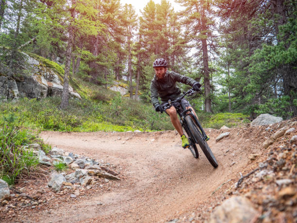 istock Mountain biker on flow trail, Switzerland 1281507120