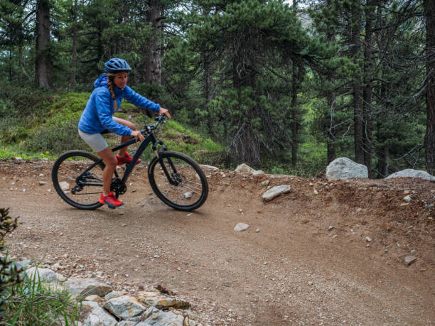istock Mountain biker on flow trail, Switzerland 1281508915