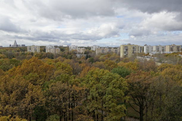 istock View out the window on Moscow 1281510604
