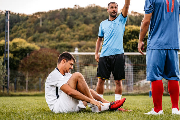 istock Soccer referee showing yellow card 1281510630