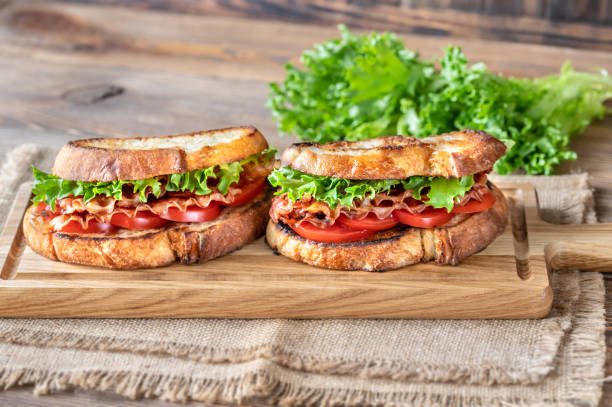 istock BLT sandwiches on the wooden board 1281510895
