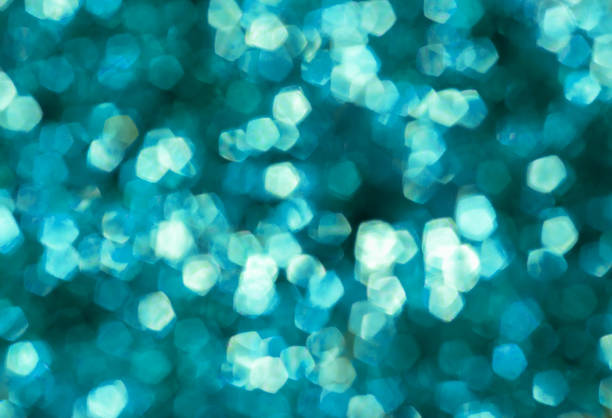 Turquoise bokeh background. Beautiful abstract christmas winter background with place for text