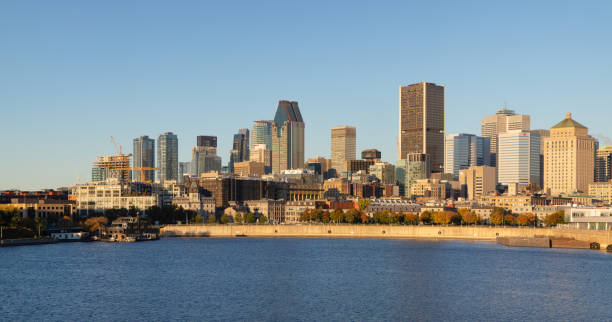 istock Downtown Montreal skyline at dawn from the Saint Lawrence river 1281513871