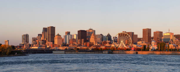 istock Downtown Montreal panoramic skyline at dawn from the Saint Lawrence river 1281513996