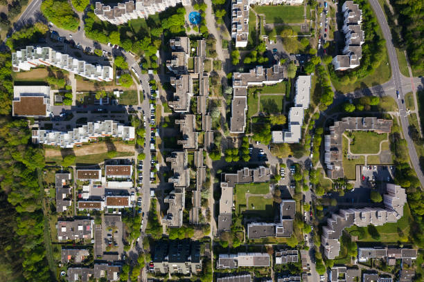 istock Apartment Blocks, Aerial View 1281515993