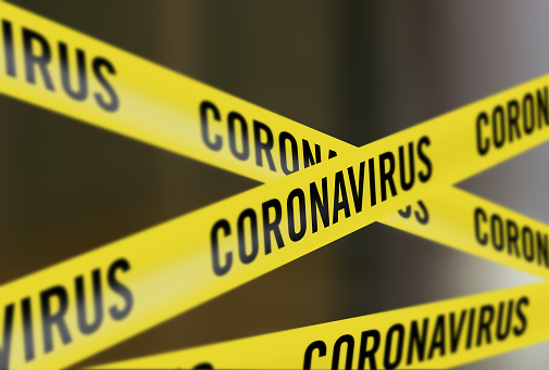 Coronavirus Barricade tapes