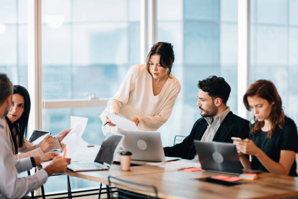 istock Business presentation in team meeting 1281516932