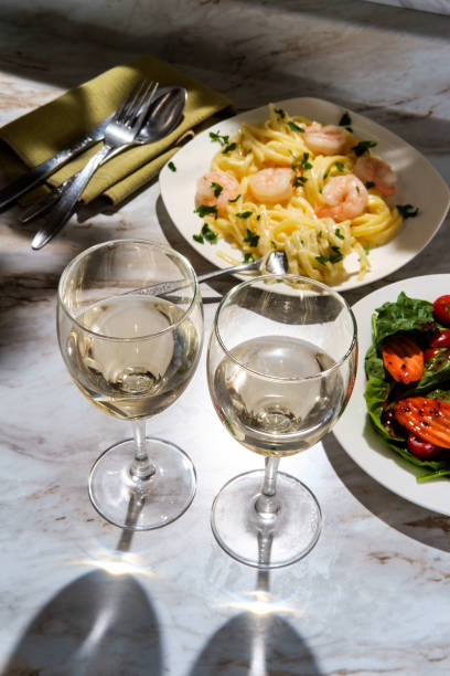 istock Italian Fettuccine Alfredo Shrimp 1281521666
