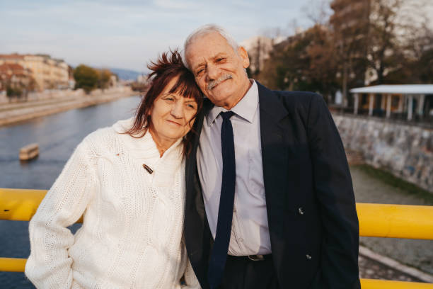 istock Senior couple in the city 1281525426