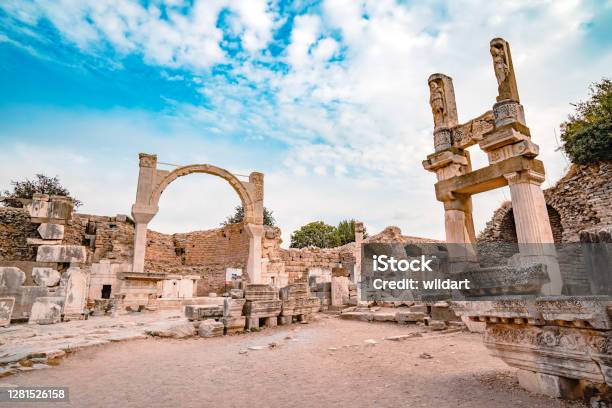 Old Ruins In Ephesus Ancient City Stock Photo - Download Image Now - Ephesus, Ancient, City