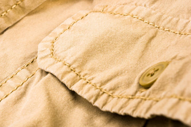 istock clothing items stonewashed cotton fabric texture with seams, clasps, buttons and rivets, macro 1281530932