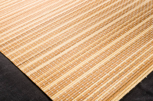 istock brown bamboo Mat - stand food, close-up, macro 1281531706