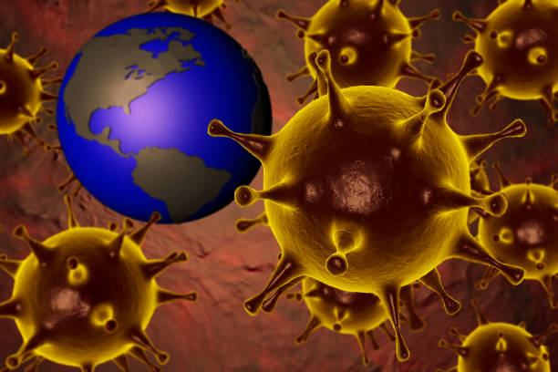 istock 3D ILLUSTRATION VIRUS covid 19, CORONAVIRUS AND WORLD, Flu coronavirus floating, micro view, pandemic virus infection, asian flu. 1281551876